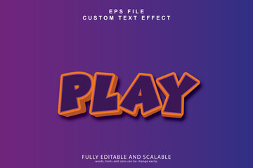 Play 3d editable text effect	