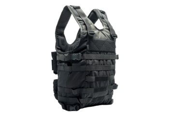 Multiple Black Bullets on a Surface. On a Clear PNG or White Background.