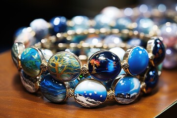 Winter wonderland-themed charm bracelets.