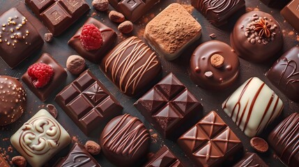 Decadent Belgian Chocolate Tasting Artful Display of Gourmet Confections Luxurious Treats for the Discerning Palate