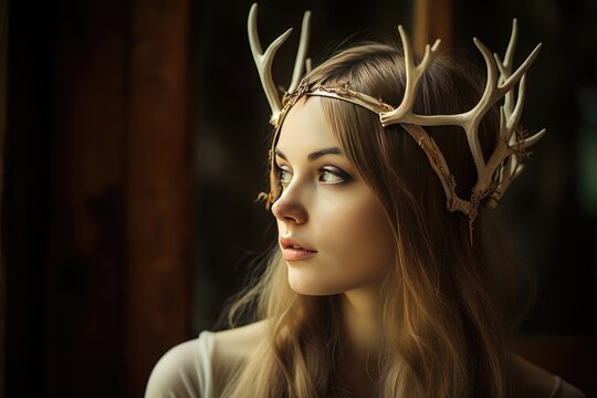 Velvet reindeer antler hairbands.