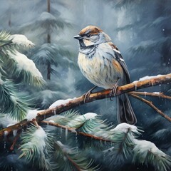 Sparrow Serenity: Charming Images of Delightful Little Birds