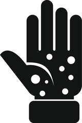 Hand with allergy icon simple vector. Gluten intolerance person disease. Care patient diet