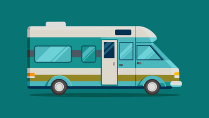 Explore the Freedom of RV Adventures with Our Recreational Vehicle Vector Illustrations