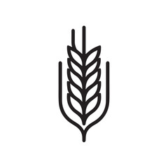 wheat tree simple vector logo - 008