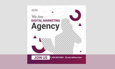 Creative digital marketing agency social media post design 