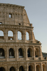 Obraz premium rom, colosseum, italien, alt, colosseum, römer, architektur, arena, orientierungspunkt, europa, bauwerk, rom