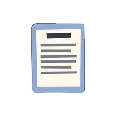 digital e-reader cartoon. ebook library, tablet school, literature learn digital e-reader sign. isolated symbol vector illustration