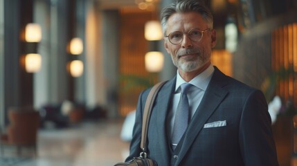 Businessman on a business trip