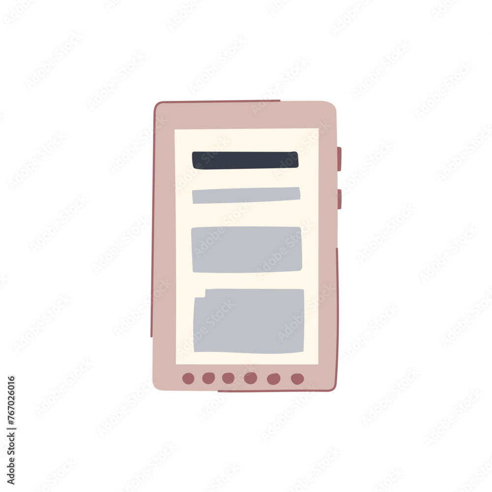Poster learn e-reader cartoon. education knowledge, read laptop, mobile data learn e-reader sign. isolated 