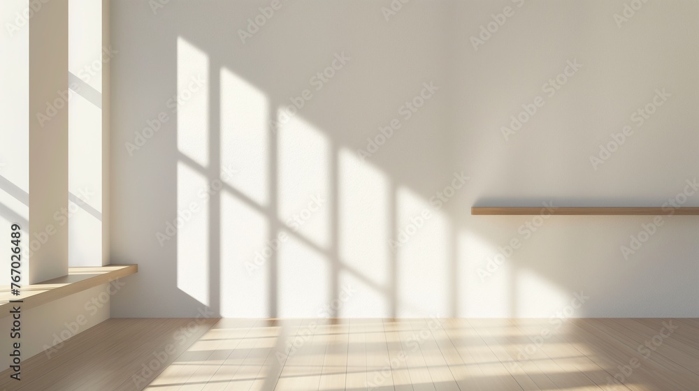 Poster empty room with a window