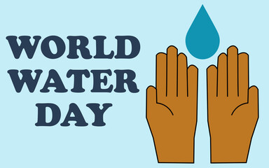 World water day vector illustration. World Water Day Concept. Water for peace. Happy World Water Day