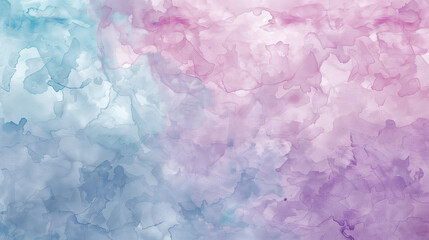 Abstract Watercolor Background, Cool Blue and Warm Pink Hues, Dreamy Texture