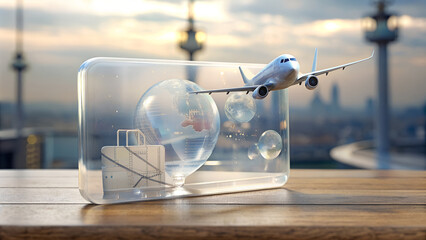 card, travel, globe, credit