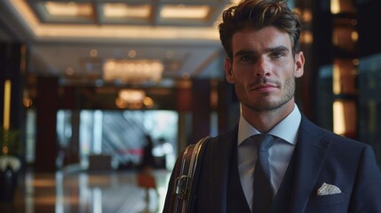 Fototapeta premium Businessman on a business trip