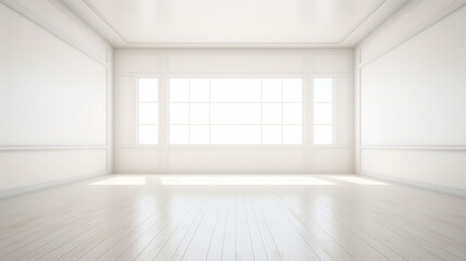 Fototapeta na wymiar Interior of white empty room