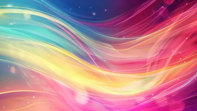 Colorful abstract background with lines and bokeh. Vector illustration.