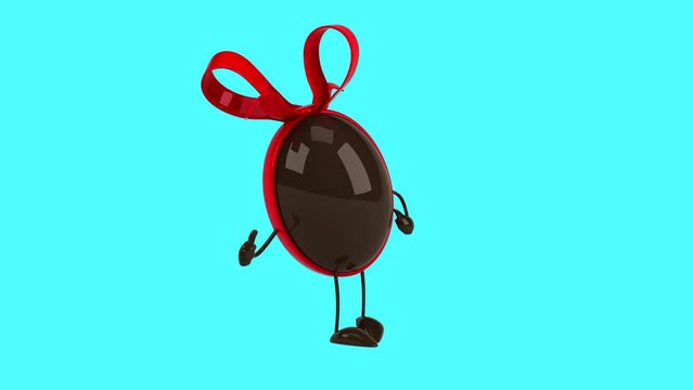 Fun 3D cartoon easter egg with thumbs up and down (with alpha channel included)