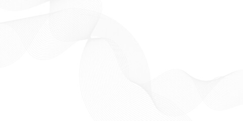 Abstract white and gray digital blend wave lines and technology background. Modern white flowing wave lines and glowing moving lines. Futuristic minimal technology and sound wave lines background.