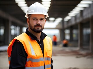 portrait of a EHS engineer-Ensuring Construction Site Excellence: Elevating Health and Safety Engineering Standards