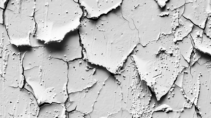 Cracked Paint Texture, High-Resolution Black and White, Grunge Artistic Background
