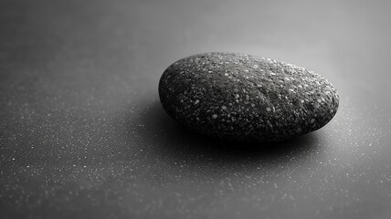 Obraz na płótnie Canvas Simplicity and serenity in minimalist black stone with textured gradient backdrop