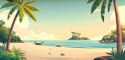 Obraz premium Summer beach background materials