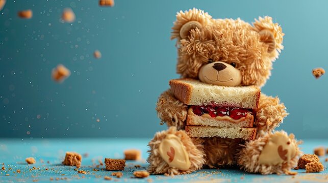 Greeting Card and Banner Design for Social Media or Educational Purpose of National Peanut Butter and Jelly Day Background - Powered by Adobe