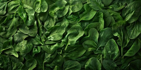Fresh Spinach Leaves Texture