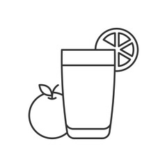 Thin Line Fresh Juice vector icon