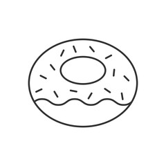 Thin Line  Doughnut vector icon