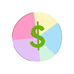 business investment portfolio cartoon. investor fund, coin stock, budget income business investment portfolio sign. isolated symbol vector illustration