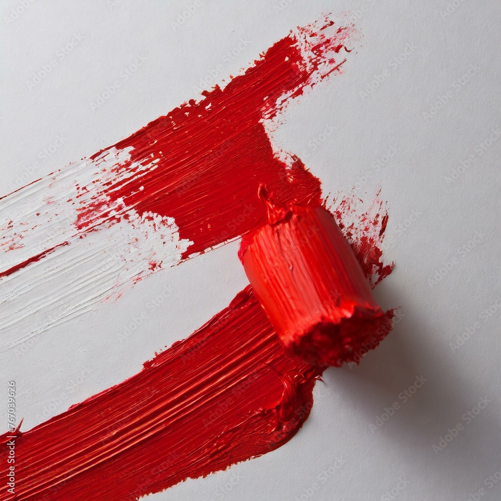 Poster vibrant red stroke: isolated paint element for dynamic design layouts