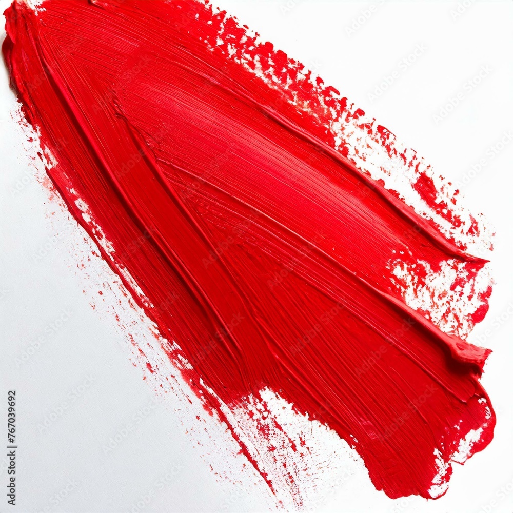 Poster dynamic red motion: bold stroke creates visual interest on white background