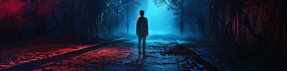 Fototapeta premium Mystery Unraveled: A Thrilling Journey through the Minds of Detectives in a Murder Investigation.