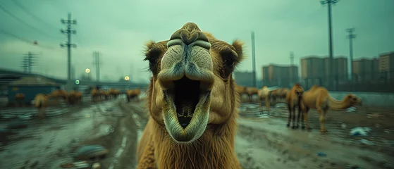  a camel that is standing in the dirt © Masum
