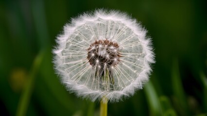 Abstract soft extreme close up of dandelion flower, vintage macro