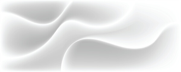 White gradient abstract background with waves effect. Minimal modern graphic design element cutout style concept for banner, flyer, card, or brochure cover
