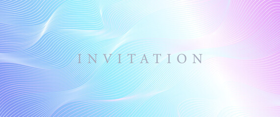 Elegant background with line pattern on luxury pastel color gradient. Premium abstract vector illustration for invitation, flyer, cover design, luxe invite, business banner, prestigious voucher.	