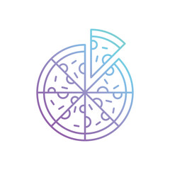 Gradient Color Pizza vector icon