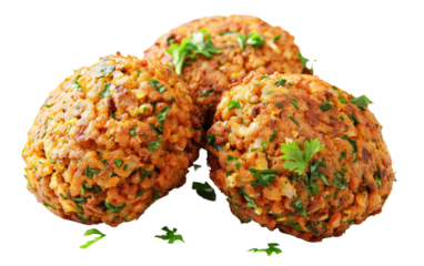 Crispy Creations: Exploring the World of Falafel isolated on transparent Background