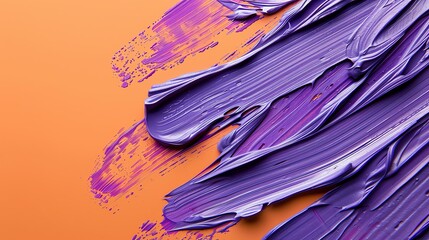 Abstract purple and orange background with thick oil paint.