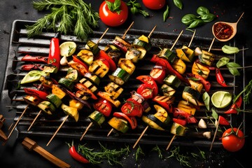 shish kebab on the grill