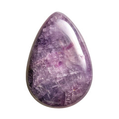 Polished Lepidolite Pendant Isolated On Transparent Background