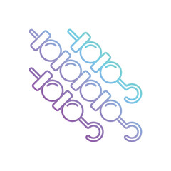 Gradient Color  BBQ vector icon
