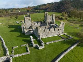 Fore benedictine abbey ruins in county westmeath, Ireland - obrazy, fototapety, plakaty