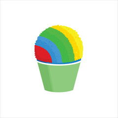 shaved ice vector cup illustration, can be used for backgrounds, walls, etc