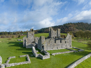 Fore benedictine abbey ruins in county westmeath, Ireland