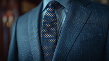 Elegance meets industry with a classic suit jacket and patterned tie - obrazy, fototapety, plakaty