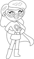 Super Hero Mom Cartoon Character. Vector Illustration Flat Design Isolated On Transparent Background
